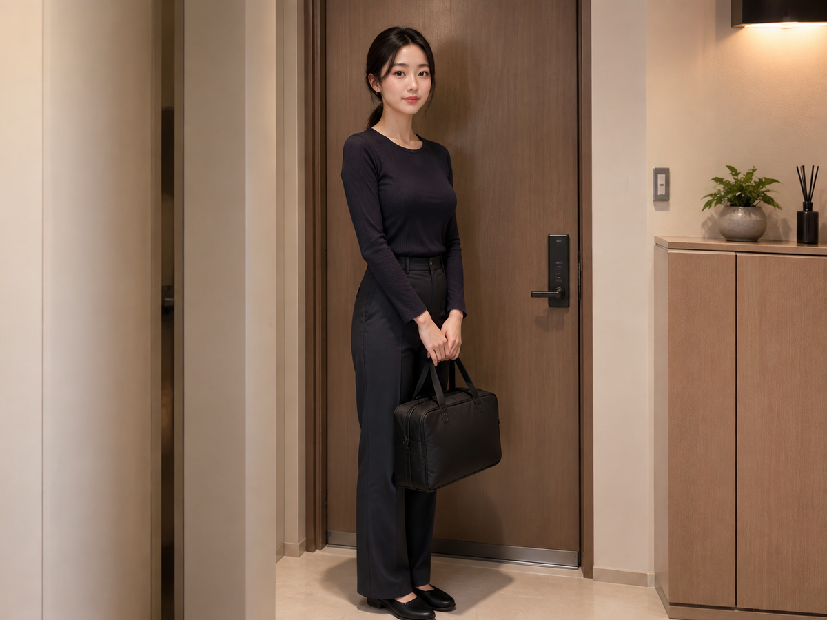 서울 동대문 방문 홈케어 일정을 준비하는 젊은 성인 한국 여성 관리사